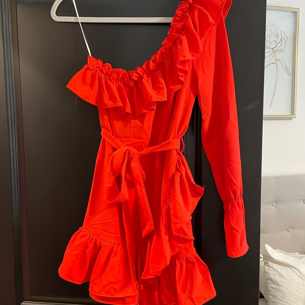 White fox boutique red dress